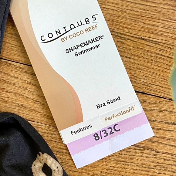 Contours by Coco Reef Diamond Print Wrap Tankini Swim Top – Size 8 Bra Sized 32C - Picture 3 of 12